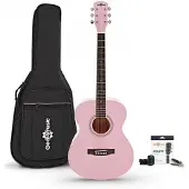 Gear4Music Student Acoustic Guitar & Accessory Pack by Pink