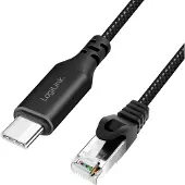 Ginza.se USB 3.2 Gen 1 (USB 3.0) Adapterkabel [1x USB-C USB 3.2 (Gen 1) - 1x RJ45-stekker 8p8c] CU0410 1.00 m Textielmantel