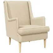 vidaXL Fauteuil Crèmekleurig Stof