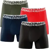 Muchachomalo Boxershort Men Cotton Solid Dark Blue Red (4-Delig)-S