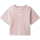 Calvin Klein T-shirt Roze Meisjes Katoen Ronde hals Effen - maat 176