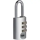 Yale - Aluminium Hangslot met Cijferslot - 20 mm - Zilver