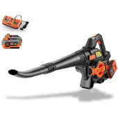 FUXTEC 2-in-1 accu-loofblazer FX-E2LBSSET - 40 Volt. Blazuwer | Zuiger | 685 m³/u | Inclusief opvangzak | Ergonomische handgreep | Met accu/oplader