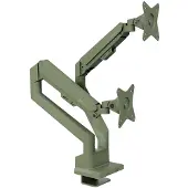 AROZZI Alzare Neo Dubbele Monitor Arm - Gasfeder - Kabelbeheer - 17" tot 34" - Bosgroen