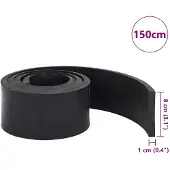 vidaXL Rubberen rand voor sneeuwploeg 150x8x1 cm zwart