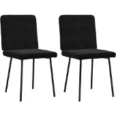 vidaXL Eetkamerstoelen 2 st fluweel zwart