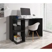 Meubella - Bureau Pierre - Zwart - 120 cm