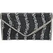 Faina Clutch zwart / transparant