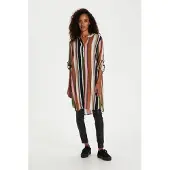 Kaffe Jurk 'Marana' marine / lichtgroen / oranje / wit