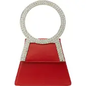 Faina Handtas rood / zilver / transparant