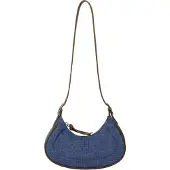 Faina Schoudertas donkerblauw / ombergrijs
