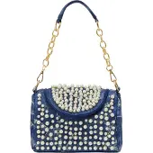 Faina Schoudertas blauw denim