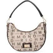 John Richmond Schoudertas beige / goud / zwart