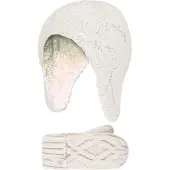 Heat Holder Meisjes Majestueuze Trapper Hat Mitts Set - Buttercream