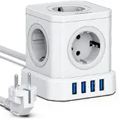 Voomy Stekkerdoos - 5-voudig - USB -