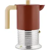 Alessi Vite PM01/6 BR Moka pot, 6 kopjes - Bruin