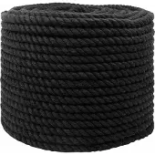 vidaXL Touw Zwart 1,2 x 1,2 x 25000 cm Katoen
