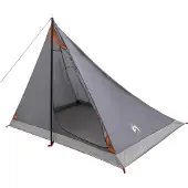 vidaXL Backpacking Tent Grijs en Oranje 4-persoons