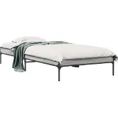 vidaXL Bedframe Grijs Sonoma 80 x 200 cm Bewerkt hout