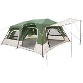 vidaXL Directe Tent Groen 10-persoons 185T Polyester met PU Coating