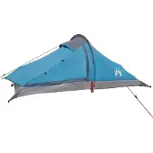 vidaXL Backpacking Tent Blauw 2-persoons 185T Polyester met PU Coating