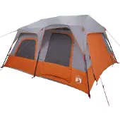 vidaXL Directe Tent Grijs en Oranje 8-persoons