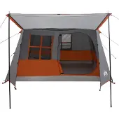 vidaXL Tunneltent Grijs en Oranje 275 x 240 x 200 cm