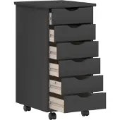 vidaXL Bureau en rolkast set MOSS 2 pcs Grijs