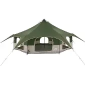 vidaXL Familietent 18-persoons Groen 185T Polyester met PU Coating