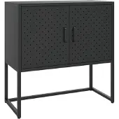 vidaXL Dressoir 75x35x75 cm staal zwart