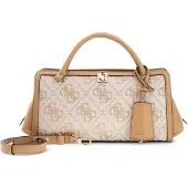 GUESS Handtas Audrey Petit Monogramme, beige, met logo