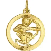Marie-Celeste Marie Celeste hanger sterrenbeeld boogschutter gediamanteerd - 16 mm - Goud