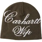 Carhartt WIP Muts 'Travon' olijfgroen / wit