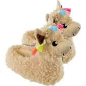 Sock Snob Kinderen / kinderen pluche 3d lama hoofd pantoffels - Beige