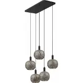 Segula Hanglamp Madox Sandy Wave 5-lichts Recht Zwart