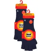 Heat Holder Heren Vingerloze Handschoenen met Warme Fleece Voering