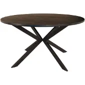 Lizzely Garden & Living Eettafel rond visgraat Ozzy zwart 140cm ronde tafel