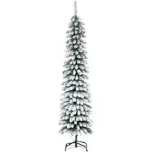 HOMCOM Kerstboom Kunststof, Metaal Ø46 x 180H cm Groen+Wit