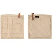 Tiseco Pannenlap Home Studio Velmar Beige (Set van 2)