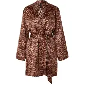 Hunkemoller Badjas kort chocoladebruin / cappuccino / donkerbruin / zwart