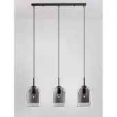 Lyora Hanglamp Velor 3-lichts zwart recht