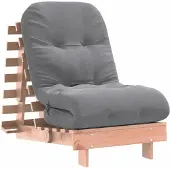vidaXL Futon slaapbank met matras 60x206x11 cm massief douglashout