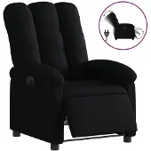 vidaXL Fauteuil verstelbaar elektrisch stof zwart