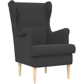 vidaXL Fauteuil Donkergrijs Bouclé