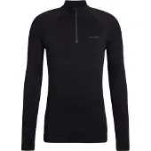 Falke Maximum Warm High Zip Neck sneldrogend functioneel materiaal functioneel shirt met lange mouwen heren zwart - maat M