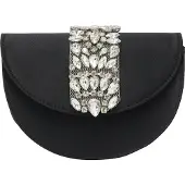 Faina Clutch zwart / transparant