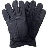 THMO - Winddichte herenhandschoenen van Dunsulate-leer - Zwart