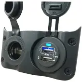 Talamex Switchpanel Add On With Socket&double Usb 12v Zilver