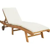 vidaXL Ligstoel Polyester Bruin en crèmekleurig