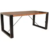 Lizzely Garden & Living Eettafel rechthoekig mangohout Jonas 180cm duurzaam mango tafel eetkamertafel hout